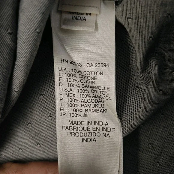 Diesel Mens XXL Gray Micro Dobby Cotton Long Sleeve Button Down Shirt Logo - Picture 4 of 11